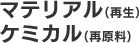 マテリアル（再生）ケミカル（再原料）